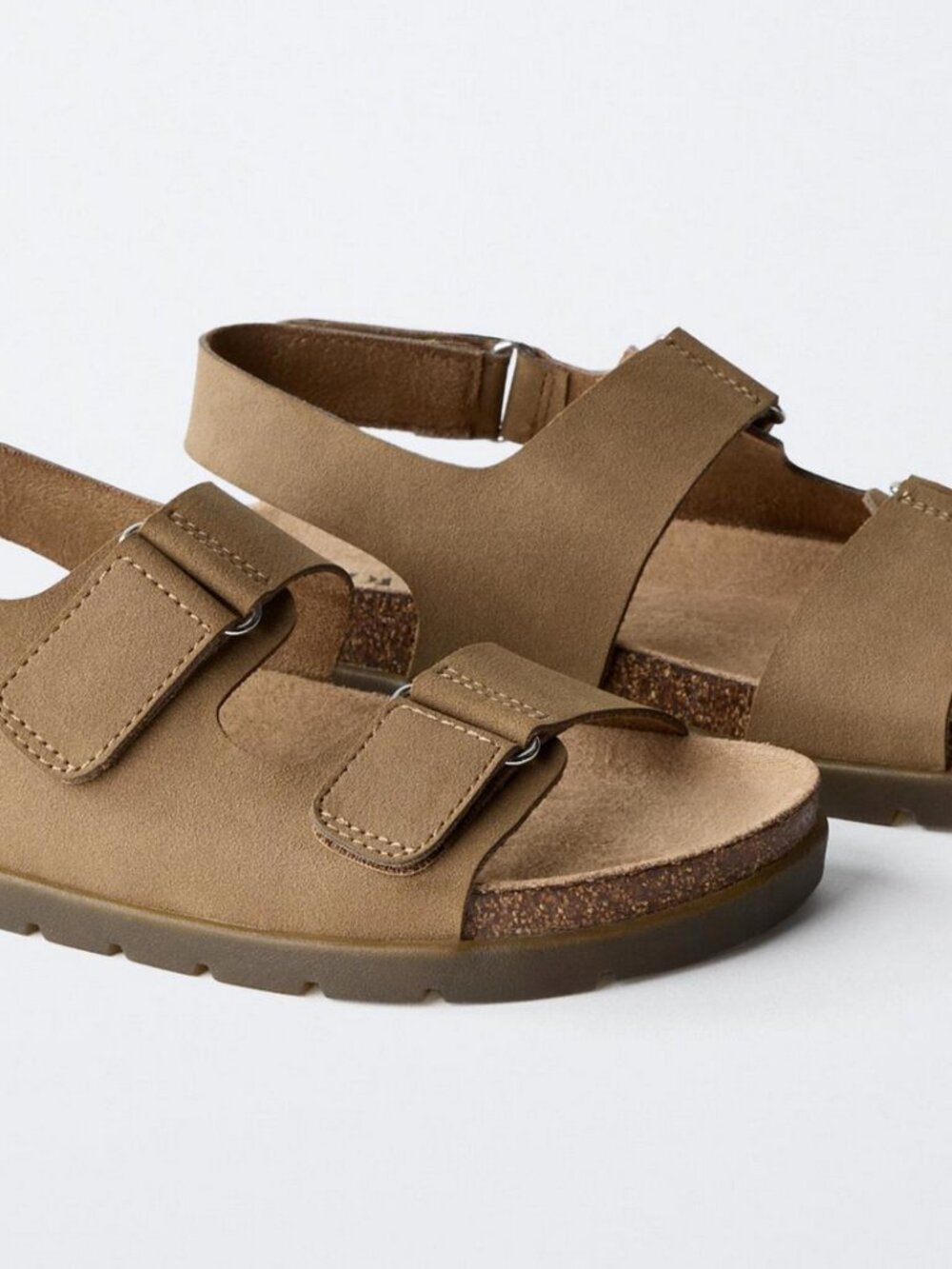 Zara Suede Boho Strappy Sandals  - Cork Sole